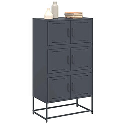 Avis vidaXL Buffet anthracite 68,5x38,5x123,5 cm acier