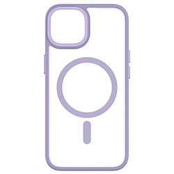 QDOS Coque pour iPhone 14 Hybrid Soft avec Snap Compatible MagSafe Lavande 