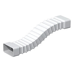 Unelvent conduit plat pvc souple - rectangulaire - 40 x 110 mm - longueur 0.5 mètres