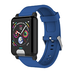 Wewoo Montre connectée E04 1,3 pouces Écran couleur IPS Smartwatch IP67 étanchebracelet en TPUrappel des appels d'assistance / surveillance de la fréquence cardiaque / pression artérielle / Soins à distance / modes Sport multiples Bleu