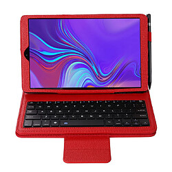 Wewoo SA510 Clavier Bluetooth détachable + Housse de protection en cuir PU texturé litchi avec support pour Galaxy Tab A 10.1 2019 T510 / T515 rouge