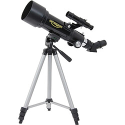 Omega Télescope Omegon AC 70/400 AZ + Sac à dos + trépied + Filtre solaire + Occulaires K10 mm K20 mm, 1,25" + chercheur 5x24