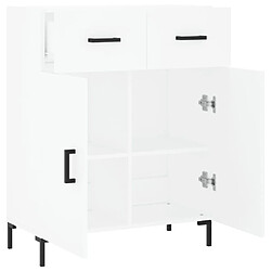 Maison Chic Buffet,Meuble de Rangement,commode pour salon,Cuisine blanc 69,5x34x90 cm bois d'ingénierie -MN59154 pas cher