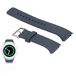 Wewoo Bracelet de montre couleur unie avec dragonne pour Galaxy Gear S2 R720 (Gris) 