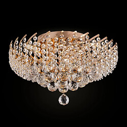 MAYTONI Plafonnier semi-encastré or et cristal, 6 lumières, E14