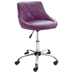 Decoshop26 Tabouret de travail confortable pour cabinet médical salon de beauté en PVC violet pivotant et réglable TABO10205 