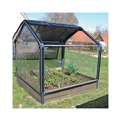 Grow Camp Carré potager premium en mélèze avec serre Siberian Longueur 120 cm.