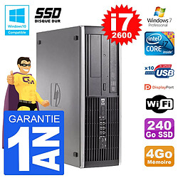 PC HP 6200 SFF Intel i7-2600 RAM 4Go SSD 240Go Graveur DVD Wifi W7 · Occasion 