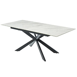 Avis Vente-Unique Ensemble table ALBINA + 4 chaises MASURIE - Blanc et Noir