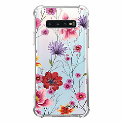 Evetane Coque Samsung Galaxy S10 Plus silicone anti-choc souple angles renforcés transparente Coque Samsung Galaxy S10 Plus anti-choc souple angles renforcés transparente Fleurs Multicolores Evetane