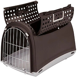 VADIGRAN Transport plastique Linus Cabrio - 50x32x34,5 cm - Noir - Pour chat 