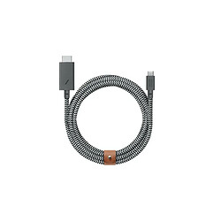 Câble Native Union USB C vers HDMI 3 m Noir et Blanc 