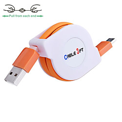 Wewoo Câble Orange pour Samsung Galaxy S8 & S8 + / LG G6 / Huawei P10 & P10 Plus / Xiaomi Mi6 & Max 2 et autres Smartphones 1m 2A 110 fils de cuivre noyau rétractable USB-C / Type-C vers USB de chargement de synchronisation de données, 