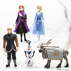 Universal Disney Frozen 2 Elsa Anna Olaf Image Modèle Princesse Elza Fille Poupée Jouet Set Cadeau Priorité Cadeau d'Anniversaire Enfant | Action People(Coloré) 