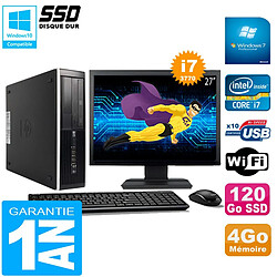 PC HP Compaq Pro 6300 SFF I7-3770 4Go 120Go SSD Graveur DVD Wifi W7 Ecran 27" · Occasion 