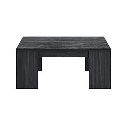 Alter Table basse avec plateau relevable et rangements, coloris gris cendré, 100 x 43 x 50 cm (hauteur réglable de 43 à 54 cm).