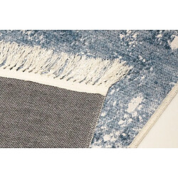 Mani Textile Tapis MEDAILLON Bleu pas cher