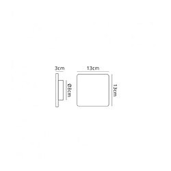 Luminaire Center Applique LED intégré Fusion Argent peint 1 ampoule 4cm