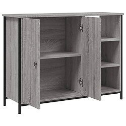 Acheter vidaXL Buffet sonoma gris 100x33x75 cm bois d'ingénierie