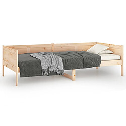 Maison Chic Lit de jour, Lit de repos pour Salon Chambre,Canapé-lit,Lit d'invité Bois massif de pin 90x190 cm -MN67463