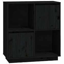 Maison Chic Buffet,Meuble de Rangement,commode pour salon,Cuisine Noir 74x35x80 cm Bois massif de pin -MN35507