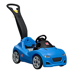 Step2 Push Whisper Ride Voiture Enfant Porteur Auto en bleu | Véhicule Jouet avec barre de poussée pour Enfants dès 1.5 ans