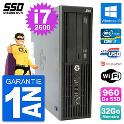 PC HP WorkStation Z210 SFF Intel i7-2600 RAM 32Go SSD 960Go Windows 10 Wifi - Occasion