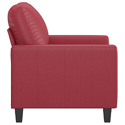 Avis vidaXL Fauteuil Rouge bordeaux 60 cm Similicuir