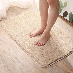 LUUCOZK Tapis de bain antidérapants absorbants à séchage rapide, tapis de décoration de salle de bain-beige-40x60cm 