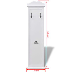 vidaXL Portemanteaux 2 pcs Blanc pas cher