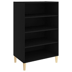 vidaXL Buffet noir 57x35x90 cm bois d'ingénierie