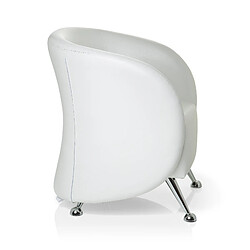 Fauteuil lounge / fauteuil club ST. LUCIA en similicuir blanc hjh OFFICE pas cher