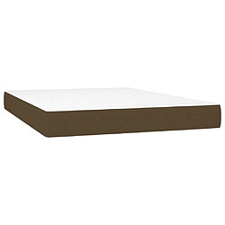 vidaXL Matelas de lit à ressorts ensachés Marron foncé 140x190x20 cm