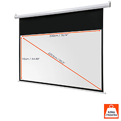 Écran de projection celexon motorisé basic 200 x 113 cm