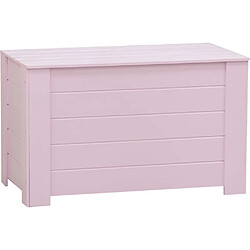 Pinus Coffre de rangement en pin 77 x 40 x 50 cm rose.