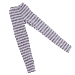 leggings à rayures longues chaussettes pantalons habiller pour 12 pouces blythe poupée bjd gris