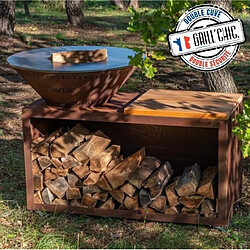 GRILL CHIC Braséro barbecue Le Traditionnel Ø 103 cm à DOUBLE CUVE en acier corten