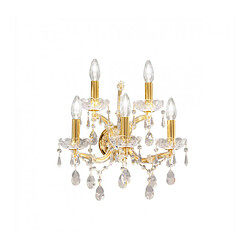 Luminaire Center Applique murale Schönbrunn 24 carats d'or 5 ampoules 37cm Coloris : 24 carats d'orNombre d'ampoules : 5Type d'ampoule : E14Puissance Max en Watts (W) : 40Ampoules incluses : NonIP20Hauteur en Cm : 37Largeur en Cm : 40Proje