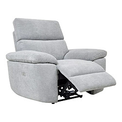 But Fauteuil relax électrique ORION tissu gris clair