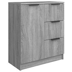 Maison Chic Buffet,Meuble de Rangement,commode pour salon,Cuisine Sonoma gris 60x30x70 cm Bois d'ingénierie -MN12272