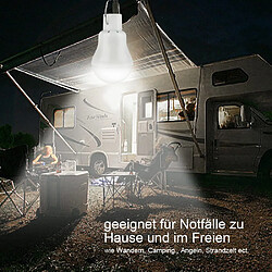 BESTA 2 Stück Solar Glühbirne,Solarlampe LED Licht Tragbare Birne Solarlampen Lämpchen 3 W,3 m Ladekabel Solar Panel Beleuchtung für Camping,Wandern,Angeln,Gartenhaus MEHRWEG