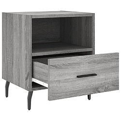 Maison Chic Lot de 2 Tables de chevet,Table de nuit,Table d'appoint pour salon sonoma gris 40x35x47,5 cm -MN19720 pas cher