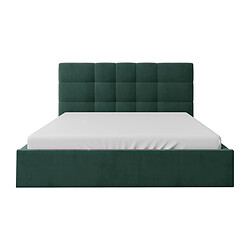 Avis Lit coffre 180 x 200 cm - Tissu - Vert sapin + Matelas - ELIAVA de Pascal Morabito