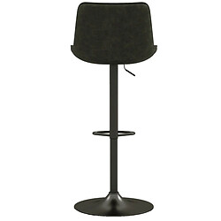 Moloo DINO-Tabouret de bar en cuir synthétique Anthracite/gris bronze (x2)