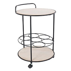 The Home Deco Factory Desserte ronde avec porte bouteilles 7 bouteilles. Desserte ronde avec porte bouteilles 7 bouteilles