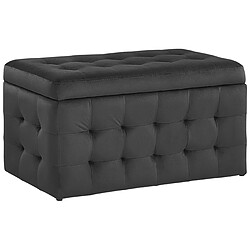 Beliani Coffre de rangement chesterfield noir MICHIGAN