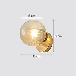 Universal Nordique LED Mur Lune Fer Décoration Moderne Escalier LED Maison Chevet Rond Verre Mur Lampe Bois Appliques Mulalay E27 (E) 