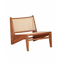 Nest Dream Fauteuil bas en bois de teck et rotin naturel - Compass 