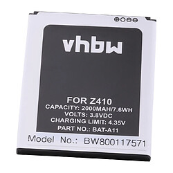 vhbw Li-Ion batterie 2000mAh (3.8V) pour téléphone smartphone Acer Liquid Z320 Dual SIM, Liquid Z330, Liquid Z330 LTE Dual SIM, Liquid Z410, T01 