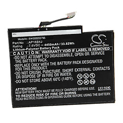 vhbw Batterie compatible avec Acer Switch Alpha 12 SA5-271-594J, Alpha 12 SA5-271-70EQ ordinateur portable Notebook (4450mAh, 7,6V, Li-polymère)